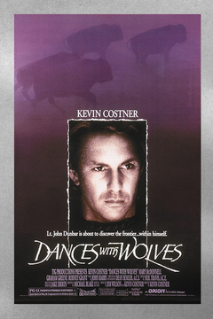 Dances with Wolves Kevin Costner Poster | Classic Film Decor | Gloss Finish | Movie Fan Must-Have