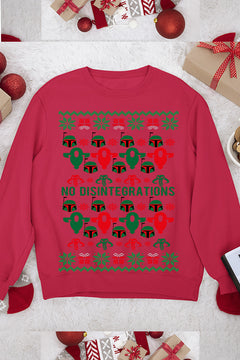 UGLY Star Wars No Disintegrations Christmas Sweatshirt | Mandalorian Vibes | Galactic Festivities