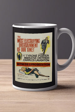 Witness for the Prosecution 11oz Mug | Film Memorabilia | Witness for the Prosecution Design | Classic Movie Fan Gift | Vintage Hollywood Decor | Tyrone Power Mug