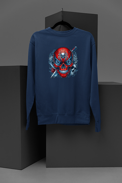 "Deadpool Skull Sweatshirt | Marvel-Inspired | Unique Spiderman Apparel"