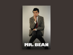 "Mr. Bean Canvas Print Featuring Rowan Atkinson | TV Show Art | Iconic Comedy Design"