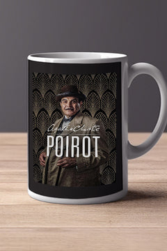 Poirot 11oz Mug | TV Show | Detective | Agatha Christie | Sleuth | Vintage | Hercule Poirot | Murder Mystery