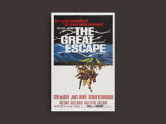 The Great Escape Canvas Print | Film Art | Steve McQueen | Classic Movie Poster Art