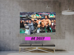 Wrestlemania 40 CM Punk Drew McIntyre Poster Print | Ideal Gift for Wrestling Fans | High-Quality Gloss Print | Memorabilia from Wrestlemania 40 Event