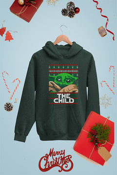 KIDS UGLY Galactic Groove Star Wars Baby Yoda The Child Christmas Hoodie | Kids
