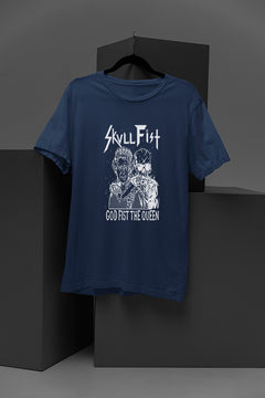 Skull Fist God Fist The Queen Band Tee | Vintage Rock Band T-shirt | Retro Metal Music Tee | 80s Skull Fist God Fist | Graphic Tee with Punk Vibe | Grunge Clothing | Alternative Fashion Must-Have