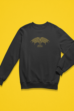 House of The Dragon Gold Dragon Wings Sweatshirt | Game of Thrones Inspired Pullover | Dragon Emblem Jumper | Fantasy TV Show Clothing