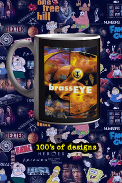 Brass Eye 11oz Mug | TV Show Poster Design featuring Chris Morris