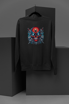 "Spiderman Tattoo Skull Sweatshirt | Marvel Comics Inspired | Edgy Urban Clothing"