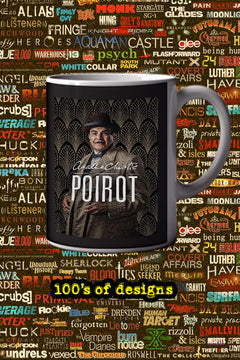 Poirot 11oz Mug | TV Show | Detective | Agatha Christie | Sleuth | Vintage | Hercule Poirot | Murder Mystery