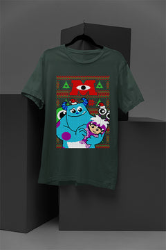 UGLY Limited Edition Monster Inc Christmas Shirt | Monster Inc Christmas Ugly Sweater Design | Retro Monster