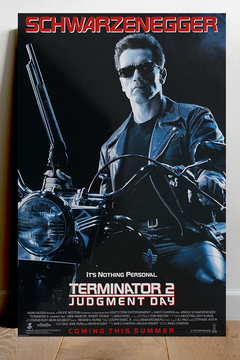 Terminator 2 Arnold Schwarzenegger Gloss Film Poster | Action Movie Wall Art Print | Sci-Fi Cinema Decor | Classic Terminator 2 Design