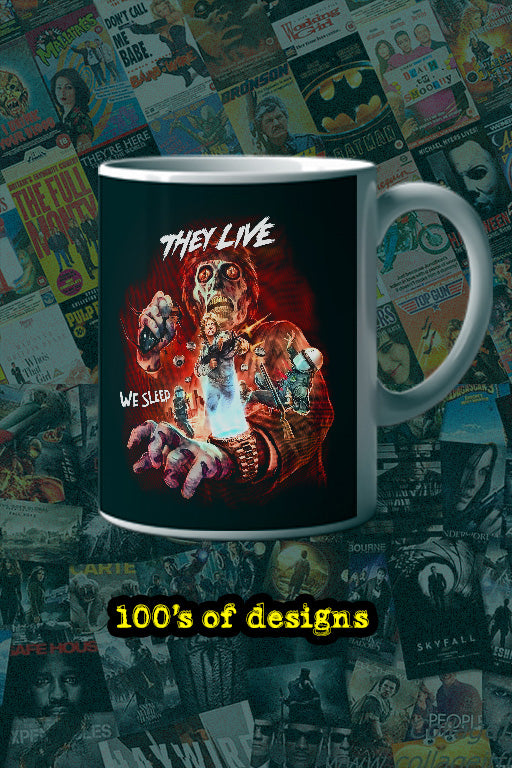 Halloween They Live 11oz Mug | Horror Film Design | They Live Poster Sublimation Mug