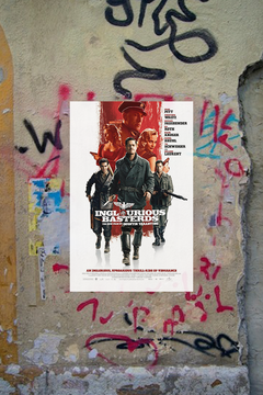 Inglourious Basterds Brad Pitt Premium Gloss Poster | Quentin Tarantino Film Design | Movie Memorabilia for Film Buffs