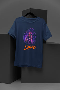"Horror Demons | Vintage Graphic Tee | Scary Costume Gift | Halloween"