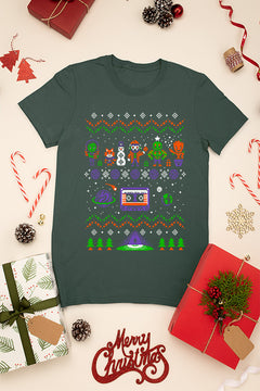 UGLY Retro Guardians of the Galaxy Crew Cassette Tape Christmas T-Shirt | Marvel-inspired Vintage Holiday Tee