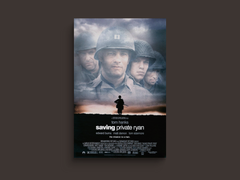 Saving Private Ryan Canvas Print Tom Hanks | War Movie Decor | Vintage Film Poster | Home Theater Art | Military Wall Hanging