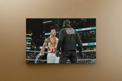 Wrestlemania 40 Canvas Print | The Rock Stares Down The Undertaker | Legendary Matchup Design