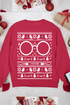 UGLY Festive Harry Potter Christmas Sweatshirt | Wizarding World Holiday Sweater | Magical Xmas