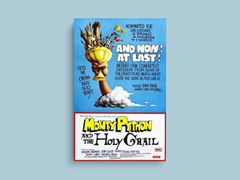 Monty Python and the Holy Grail Canvas Print - Film Design | Classic Comedy Movie Art | Custom Wall Decor for Fans