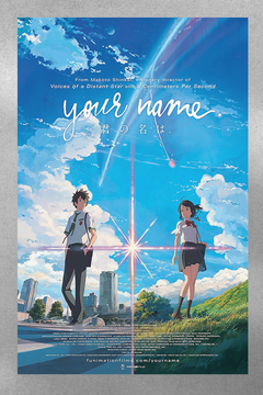 Your Name Premium Gloss Poster | Anime | Film Poster | Japanese Animation | Your Name Design | Mitsuha | Taki | Home Decor