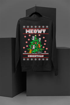 UGLY Meowy Christmas | Retro Ugly Design | Vintage Holiday Collection | Festive Feline Fashion