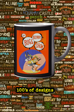 The Bugs Bunny Show 11oz Mug featuring Bugs Bunny | Vintage TV Show Collectible | Novelty Coffee Cup | Warner Bros Cartoon Porcelain Mug