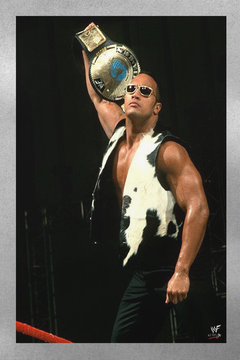 WWE Attitude Era The Rock The Peoples Champion Gloss Poster | Collectible WWE Attitude Era Print | Vintage Wrestling Decor | Retro Wrestling Fan Art