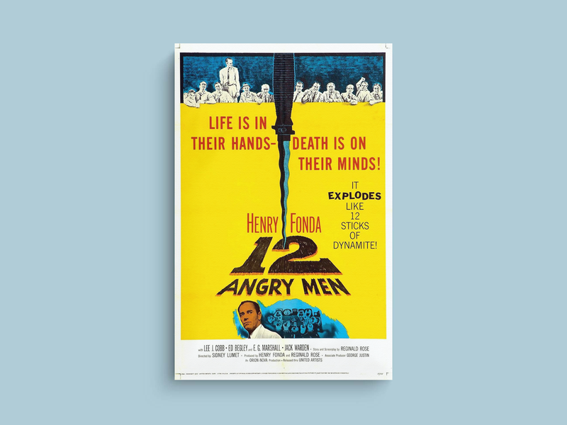 12 Angry Men Canvas Print | Classic Film Decor | Henry Fonda Wall Art | Movie Memorabilia Print | Film Lover Gift