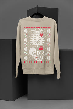 "Rotting Rebel Skeleton" Christmas Sweatshirt | Spooky Season | Festive Bones |