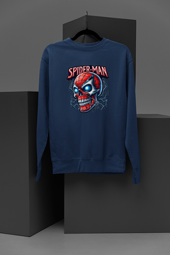 "Webbed Avenger Skull Sweatshirt | Marvel-Inspired Style | Unique Spiderman Design"