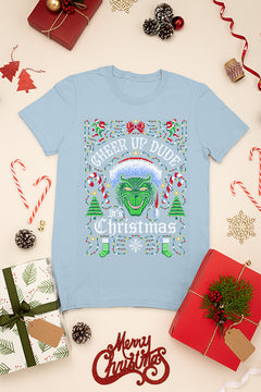 KIDS UGLY Grinch with Motto "Cheer Up Dude" Christmas T-shirt |