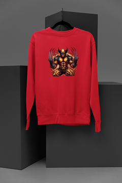 "Adaman-Tees | Marvel-inspired Wolverine Graphic Sweatshirt | Marvel Sweatshirt"