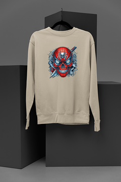 "Deadpool Skull Sweatshirt | Marvel-Inspired | Unique Spiderman Apparel"