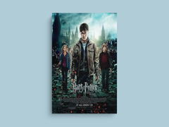 Harry Potter And The Deathly Hallows Part 2 Canvas Print | Film Memorabilia | Harry | Hermione | Ron | Wizard Art | Unique Movie Decor