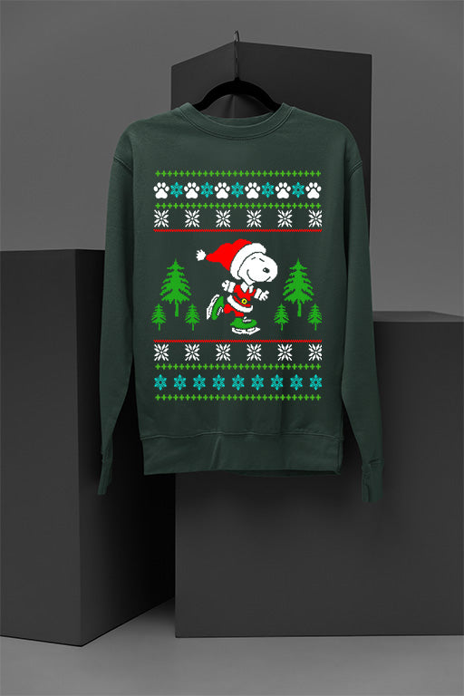 UGLY Vintage Snoopy Christmas Sweatshirt | Retro Peanuts Holiday Pullover | Classic Snoopy Era