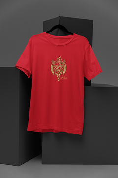 House of The Dragon Gold Three Dragon T-Shirt | Game of Thrones Inspired Graphic Tee | Three Dragon Emblem Shirt | Khaleesi Inspired Clothing | Dragon Symbol Tee