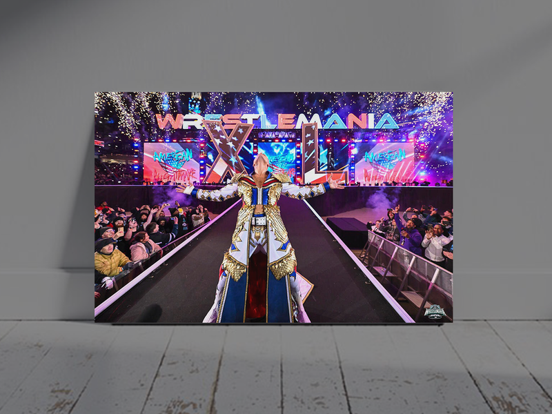 Cody Rhodes Entrance with Fireworks Wrestlemania 40 Poster | Premium Gloss | Home Decor | Memorabilia | Wrestling Fan Art