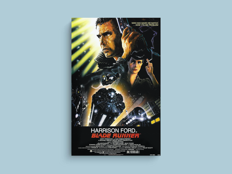 Blade Runner Canvas Print featuring Harrison Ford | Replicant Design | Sci-Fi Movie Memorabilia