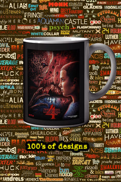 Stranger Things Season 4 11oz Mug | TV Show Mug | Stranger Things Merch | Eleven and Hopper Design