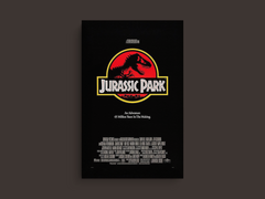 Jurassic Park Canvas Print | Film Poster Design | Featuring Lead Actor's Name