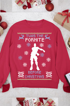 Twas The Fortnite Before Christmas Dance Pose | Festive Gaming Sweatshirt | Holiday Gamer Tee
