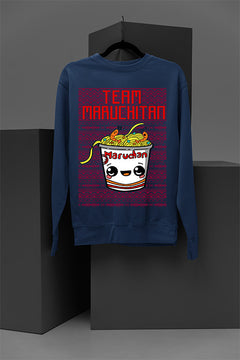 UGLY Crazy Maruchitan Ramen Box Happy Face Christmas Sweatshirt | Funny Ugly Design