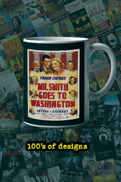 Mr. Smith Goes to Washington 11oz Mug | Film Memorabilia | Vintage Poster Design | Jimmy Stewart Cup