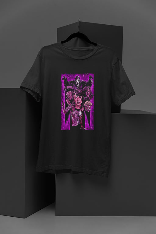 Horror Scream Film Neon Design | Vintage Horror Shirt | Retro Movie Tee | Halloween