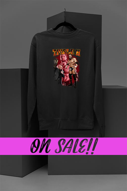 Triple H Vintage Attitude Era WWE Legend Sweatshirt | WWE Superstar Merch | Undisputed Champion