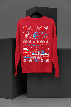 UGLY Galactic Festivities Star Wars Navideño Christmas Sweatshirt | Jedi Holiday Cheer | Sithmas