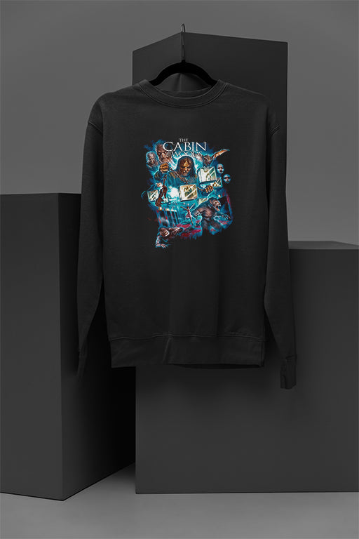 Horror | The Cabbin in the Woods Cozy Pullover Sweatshirt | Creepy Cabin Vibe | Halloween