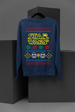 UGLY Galactic Festivities Star Wars Logo & Storm Troopers Sweatshirt | Christmas | Star Wars Era