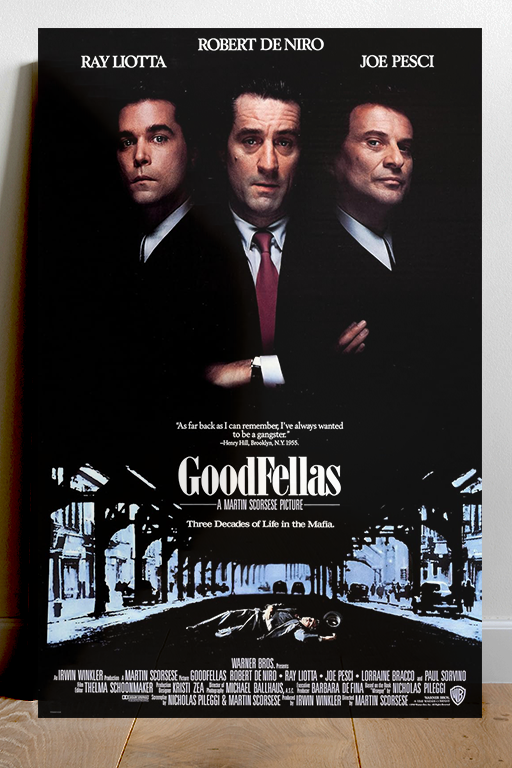 GoodFellas Robert De Niro Premium Gloss Poster | Classic Mafia Movie Wall Art Print | Film Memorabilia Decoration for Home or Office | Unique GoodFellas Design for Movie Buffs